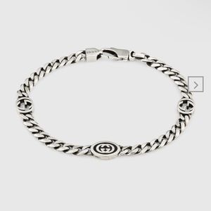 Gucci INTERLOCKING G BRACELET Gucci GG 925 sterling silver clasp closure